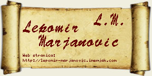 Lepomir Marjanović vizit kartica